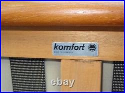 70-80s Solid Teak Wood Danish Modern KOMFORT Love Seat Couch
