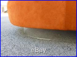 70's Italian Suede And Lucite Fainting Couch Or Chaise Manner Of Vladimir Kagan