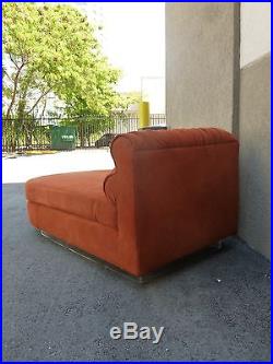 70's Italian Suede And Lucite Fainting Couch Or Chaise Manner Of Vladimir Kagan