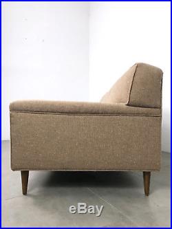70 Vintage Mid Century Modern Sofa Couch Beige Tweed Probber, McCobb Era
