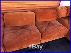 70's Vintage 6pc Selig Modular Sectional Sofa Mid Century Modern Baughman Era