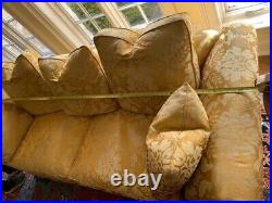 86 Traditional Baker Furniture Custom Gold Upholstered Sofa