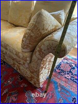 86 Traditional Baker Furniture Custom Gold Upholstered Sofa