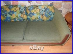 8 FOOT Mid Century Couch Pearsall ORIGINAL Beautiful Upholstery