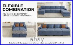 8 Modular Sectional U Shape Couch withStorage USB Port Cup Holder Convertible Sofa