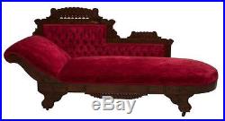 AMERICAN VICTORIAN EASTLAKE CHAISE LOUNGE 19TH Century (1800s)