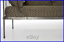 ANTIQUE DAYBED SOFA Chaise Lounge French Rustic Iron Upholstered Settee