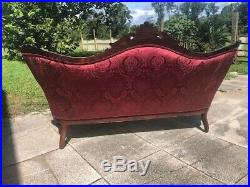 ANTIQUE French Victorian SETTEE or Sofa. Newly recovered, Truly Breath taking