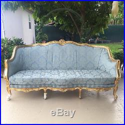 Antique Sofa With Two Chairs In French Louis XVI Style