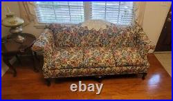 ANTIQUE Sofa Couch Fabric Redone. Origin Wood And Design