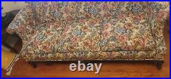 ANTIQUE Sofa Couch Fabric Redone. Origin Wood And Design