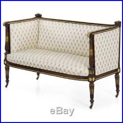 A Superb French Louis XVI Ormolu Mounted Mahogany Antique Canapé Sofa Settee