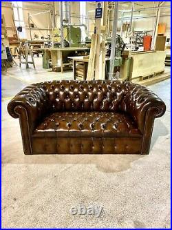 A Very Good Vintage MidC Leather Chesterfield Sofa In original Leathers
