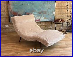 Adrian Pearsall Craft Assoc Walnut Wood Wave Chaise Lounge Chair Mcm Vtg Modern