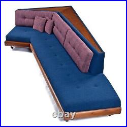 Adrian Pearsall Craft Associates Blue 2300-S Boomerang Sofa