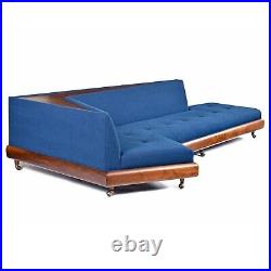 Adrian Pearsall Craft Associates Blue 2300-S Boomerang Sofa