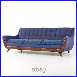 Adrian Pearsall Style Mid Century Norwalk Walnut Sofa