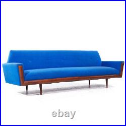 Adrian Pearsall Style Mid Century Walnut Gondola Sofa