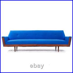 Adrian Pearsall Style Mid Century Walnut Gondola Sofa