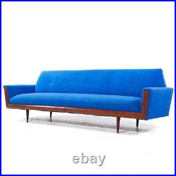 Adrian Pearsall Style Mid Century Walnut Gondola Sofa