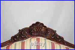 American Antique Victorian Long Sofa with a Fine Carved Crest, c. 19th