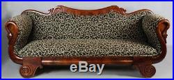 American Classical Empire Mahogany Swan-carved Sofa