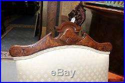 American Victorian Eastlake Parlor Set Settee and Rocking Chair