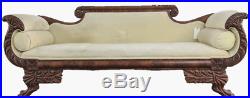 American c. 1825 Classical, Federal Period Antique Sofa Good Original Finish