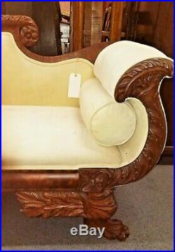 American c. 1825 Classical, Federal Period Antique Sofa Good Original Finish