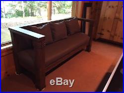 Americana arts and crafts sofa and settee (2 pieces)