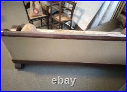 Antique 1800s Double Empire Sofa Couch Flame Mahogany? 83 RARE? Spectacular