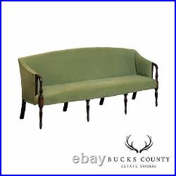 Antique 18th Century American Mahogany Sheraton Period Sofa