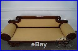 Antique 19th Century American Empire Mahogany Carved Sofa