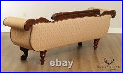 Antique 19th Century American Empire Mahogany Classical Carved Sofa