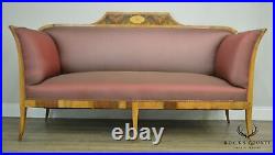 Antique 19th Century Biedermeier Style Inlaid Sofa