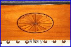 Antique 19th Century Inlaid Walnut Mixed Woods Continental Biedermeier Settee