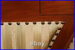 Antique 19th Century Inlaid Walnut Mixed Woods Continental Biedermeier Settee