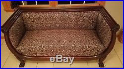 Antique 19th Century Sofa, Exc Con Original Wood Finish, New Period Upolstry