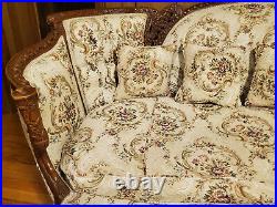 Antique 19th Century Victorian Sofa Couch Floral Ornate Hand Carved Local Pickup