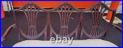 Antique 20th Century Mahogany Hepplewhite Style Triple Shield Back Settee c1910