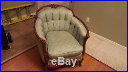 Antique 75 wide sofa and 32 wide chair