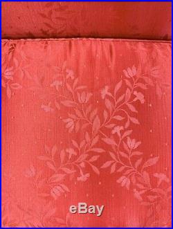 Antique American Empire Bespoke Sofa Mahogany Red Silk