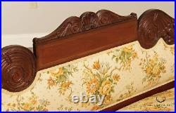 Antique American Empire Carved Mahogany Classical Sofa