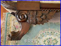 Antique American Empire Federal Couch Classical Carved Mahogany Sofa