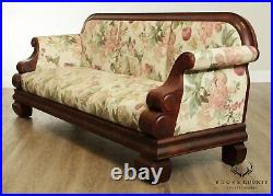 Antique American Empire Mahogany Long Sofa