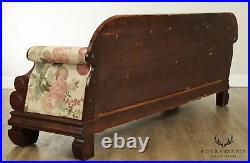 Antique American Empire Mahogany Long Sofa