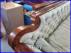 Antique American Empire Mahogany Long Sofa Couch