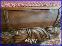 Antique American Empire Mahogany Sofa, Victorian paw foot Neoclassical