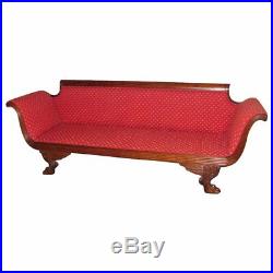Antique American Federal Mahogany Empire Style Sofa Circa 1820