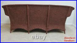 Antique Art Deco Wicker Patio Living Room Sofa Couch Love Seat Settee